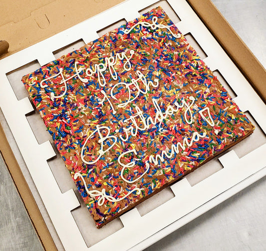 Big 10 inch Birthday Brownie cake Happy Birthday