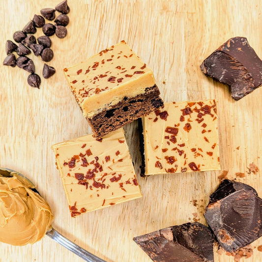 Peanut Butter Fudge Brownie (Buckeye) top
