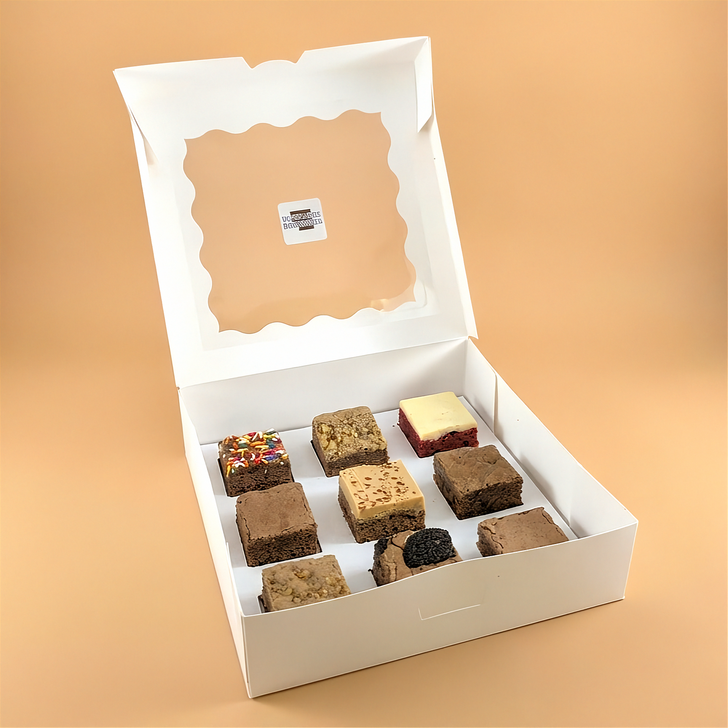 The Ultimate Chocolate Brownie Box open