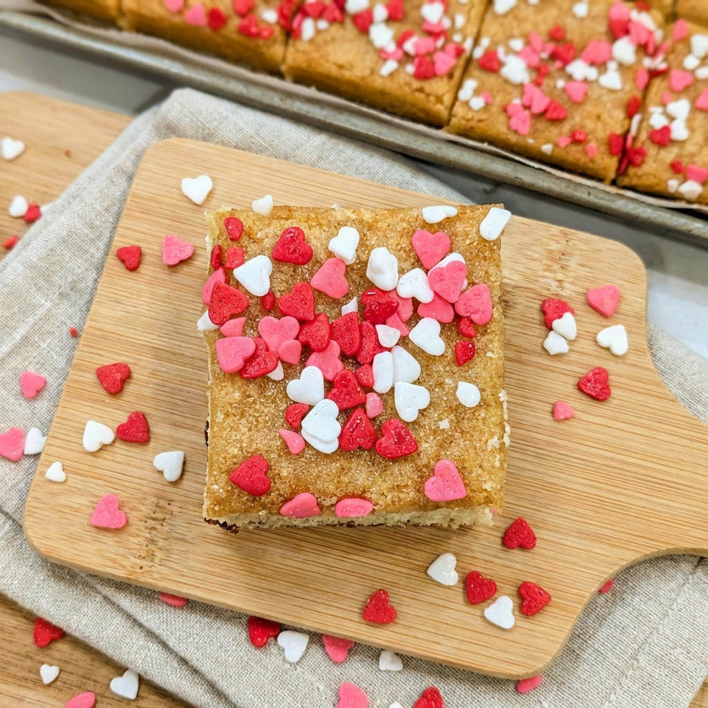 Valentines Sprinkles Blondie