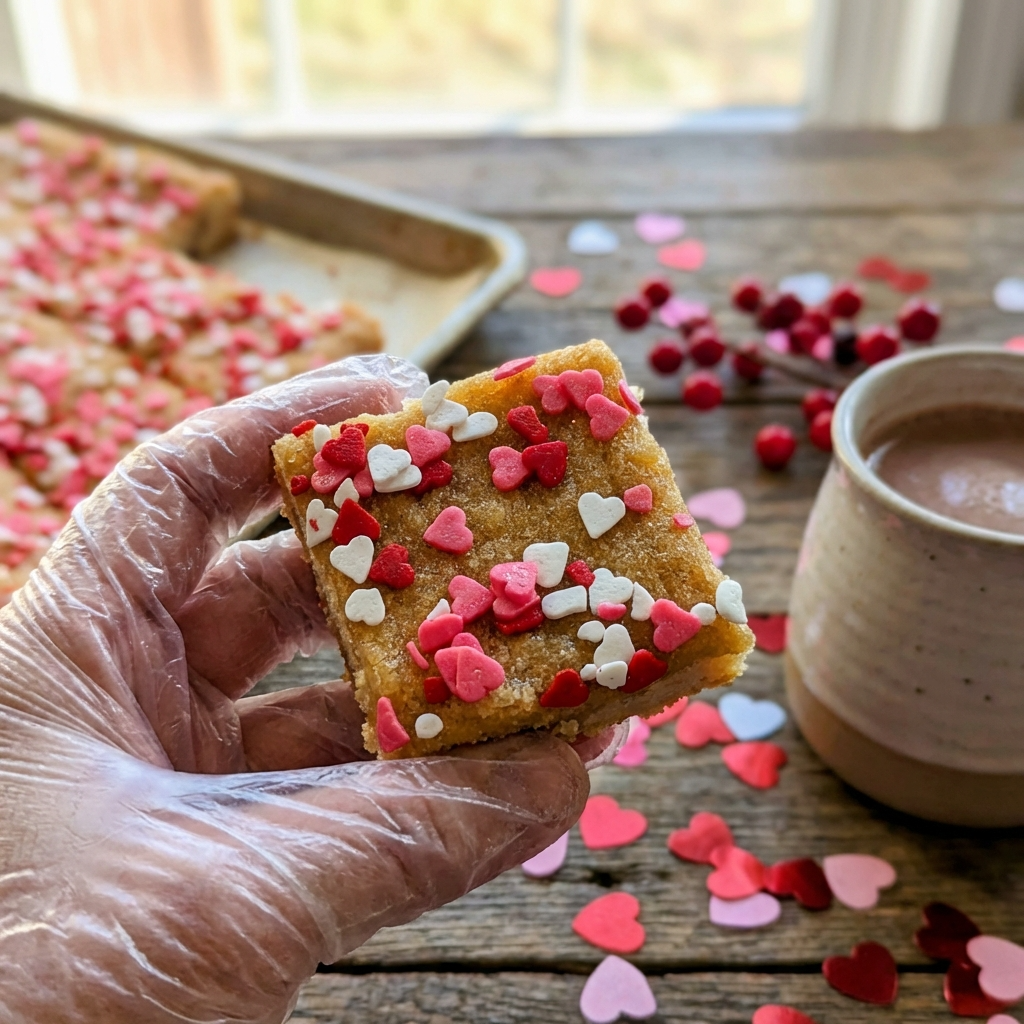 Valentines Sprinkles Blondie