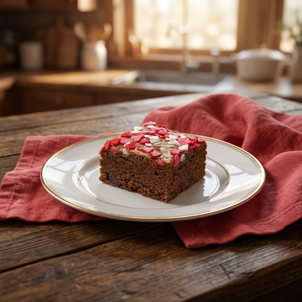 Valentines Sprinkles Brownie