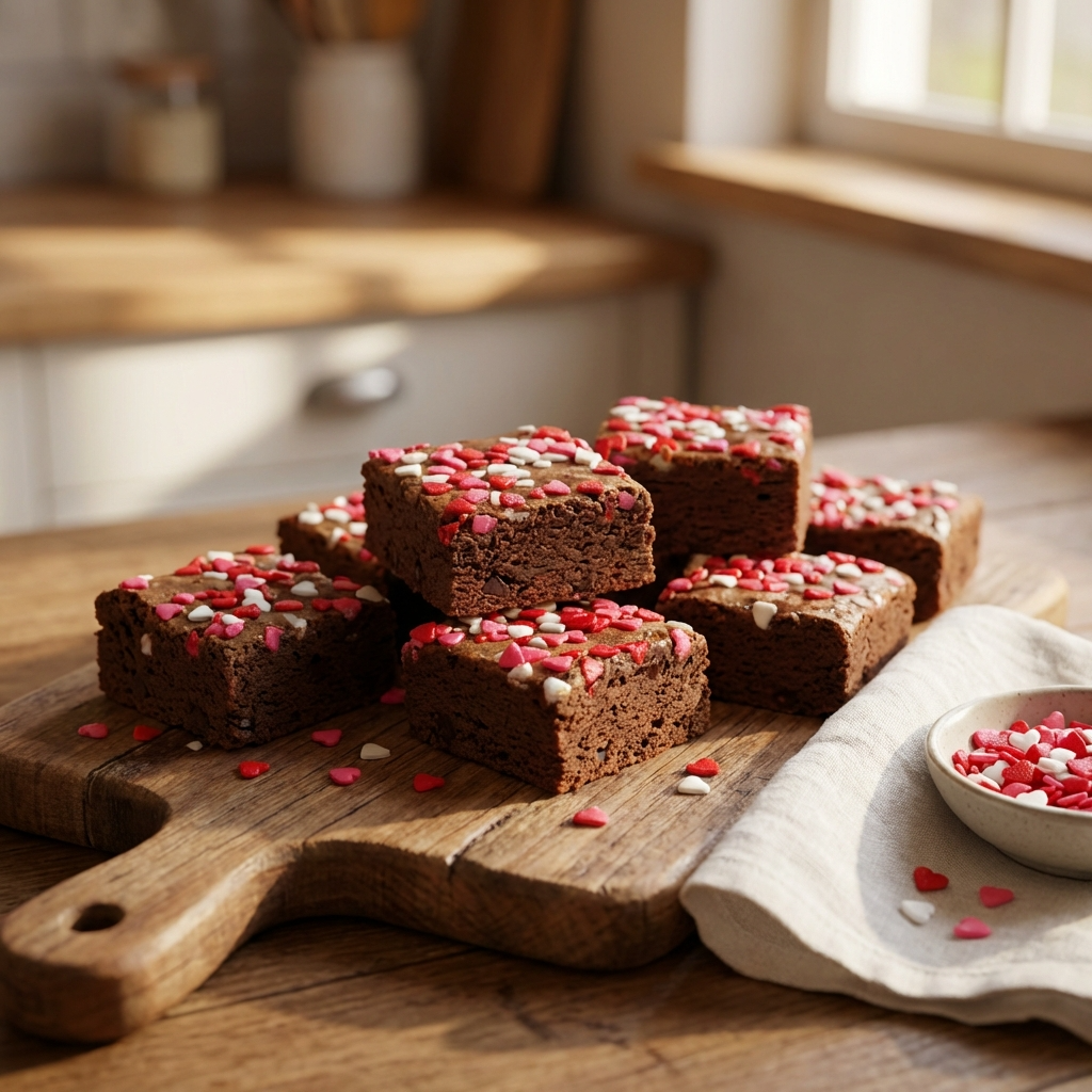 Valentines Sprinkles Brownie