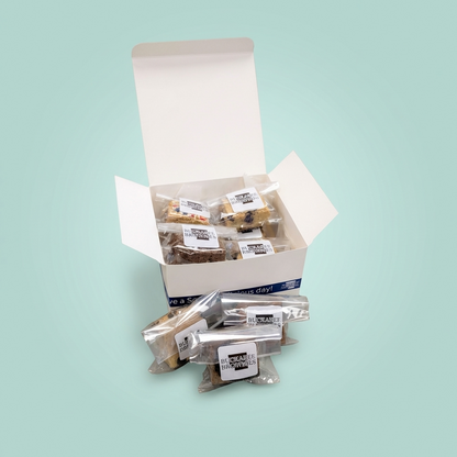 Build & Ship Your Own Box open wrapped brownies