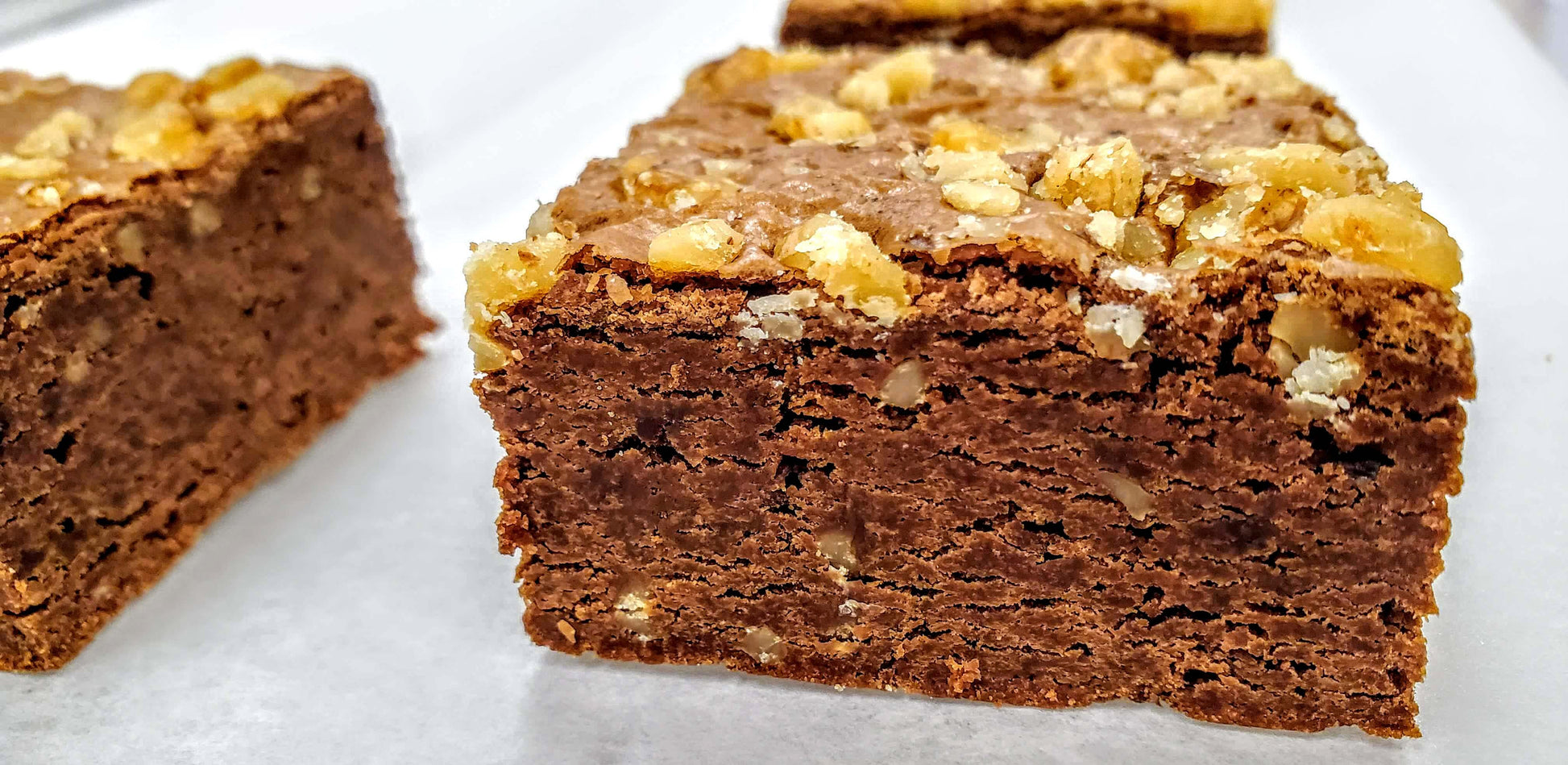 Chocolate Walnut Brownie Close up