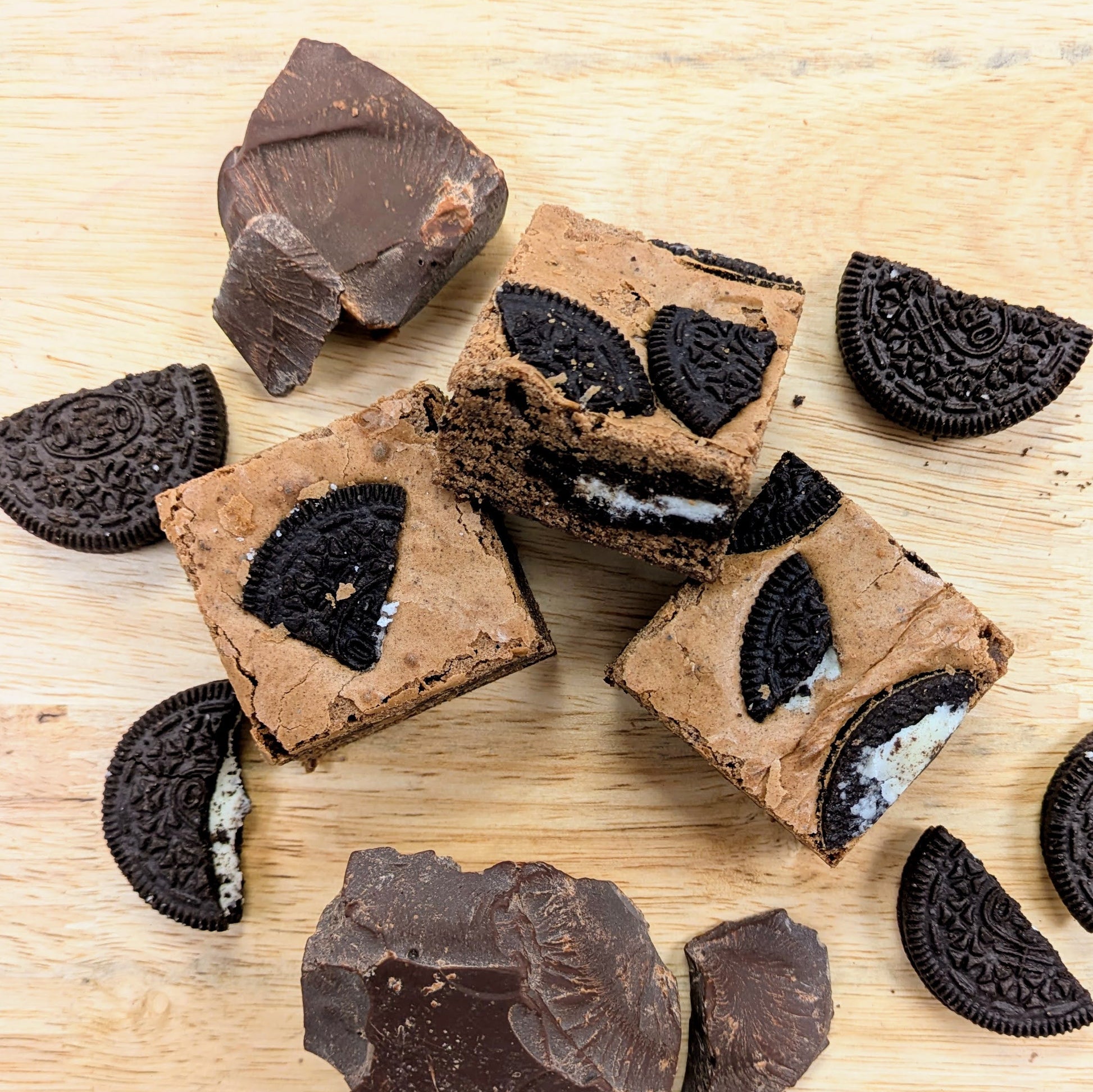 Cookies & Cream Brownie from above