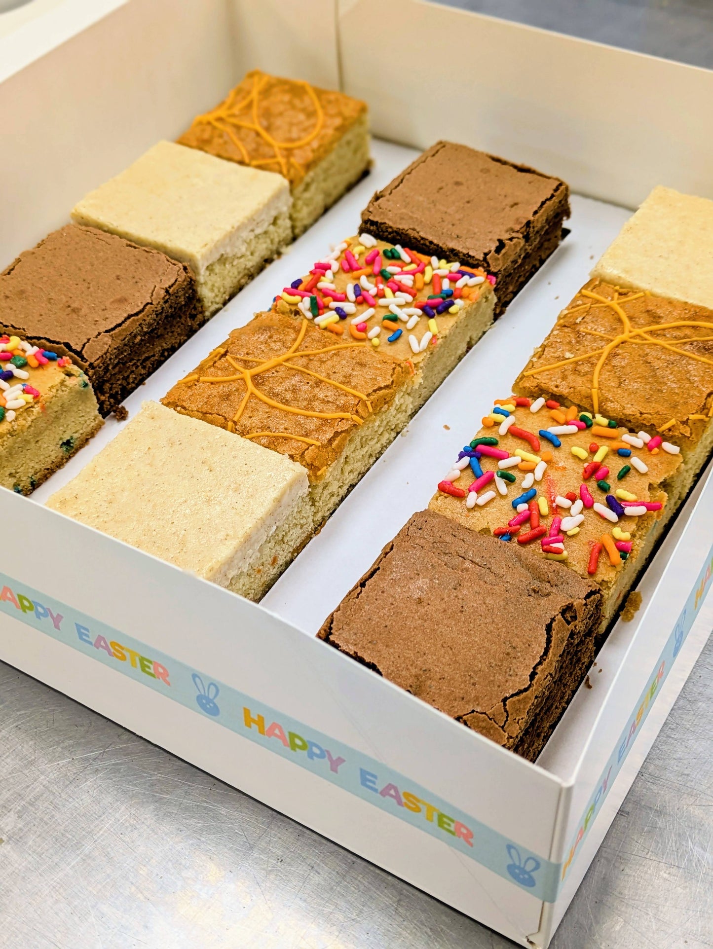 Easter Brownie Box close up  on table