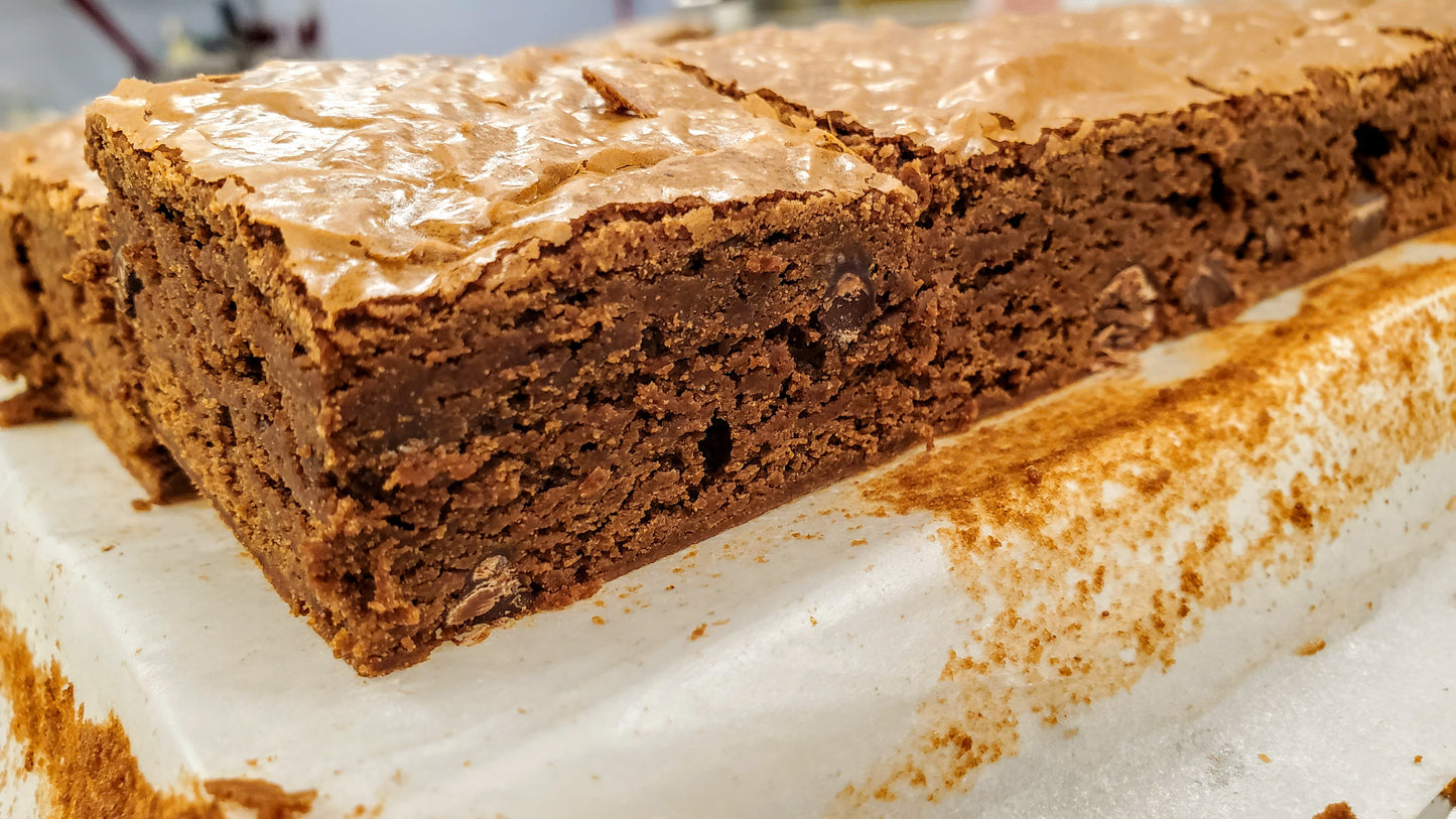 Fudgy Chocolate Brownies close up