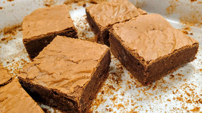 Fudgy Chocolate Brownies in pan