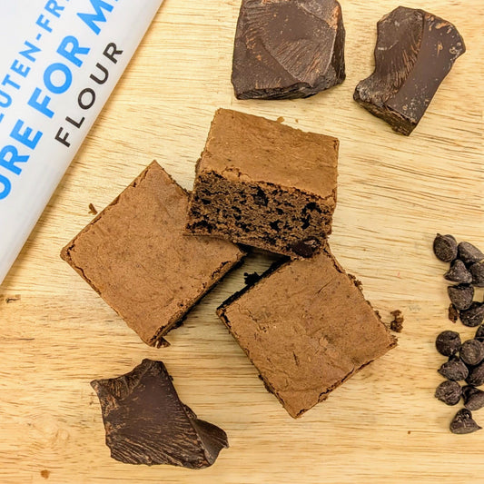 Gluten Free Fudgy Chocolate brownies top
