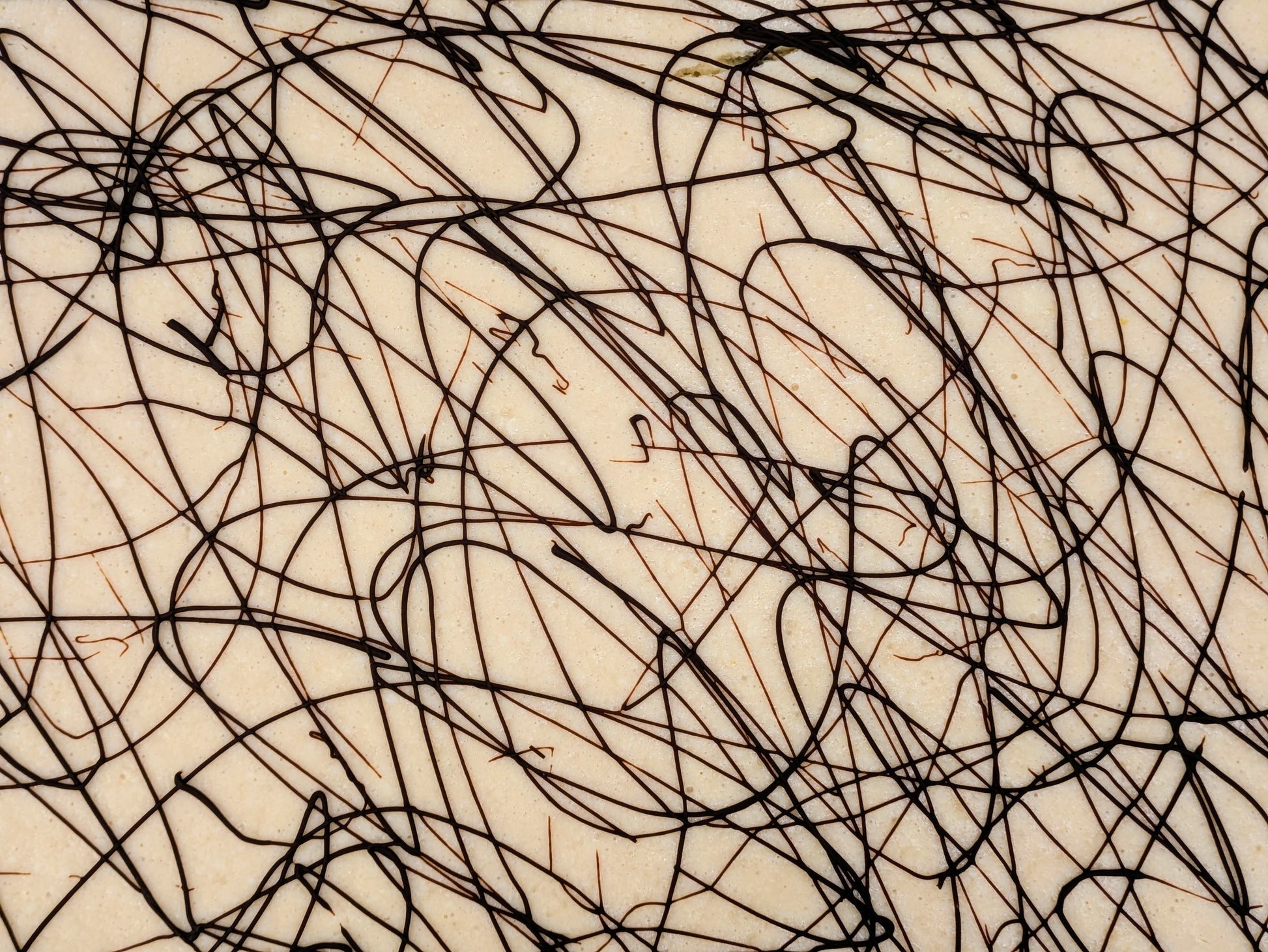 Irish Cream Cheese Brownie before cutting for St. Patrick's Day