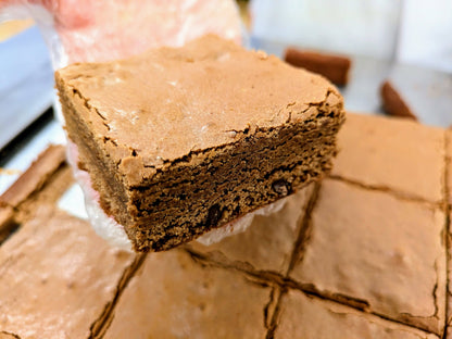 Large Fudgy Chocolate Brownie close up
