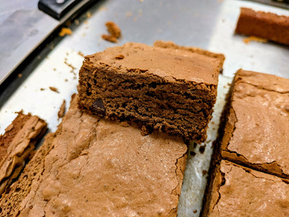 Large Fudgy Chocolate Brownie close up side