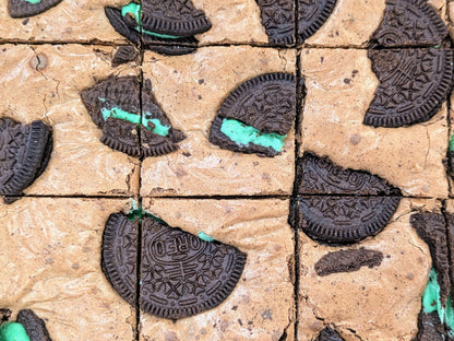 Mint Cookies & Cream Brownie pan for St. Patrick's Day