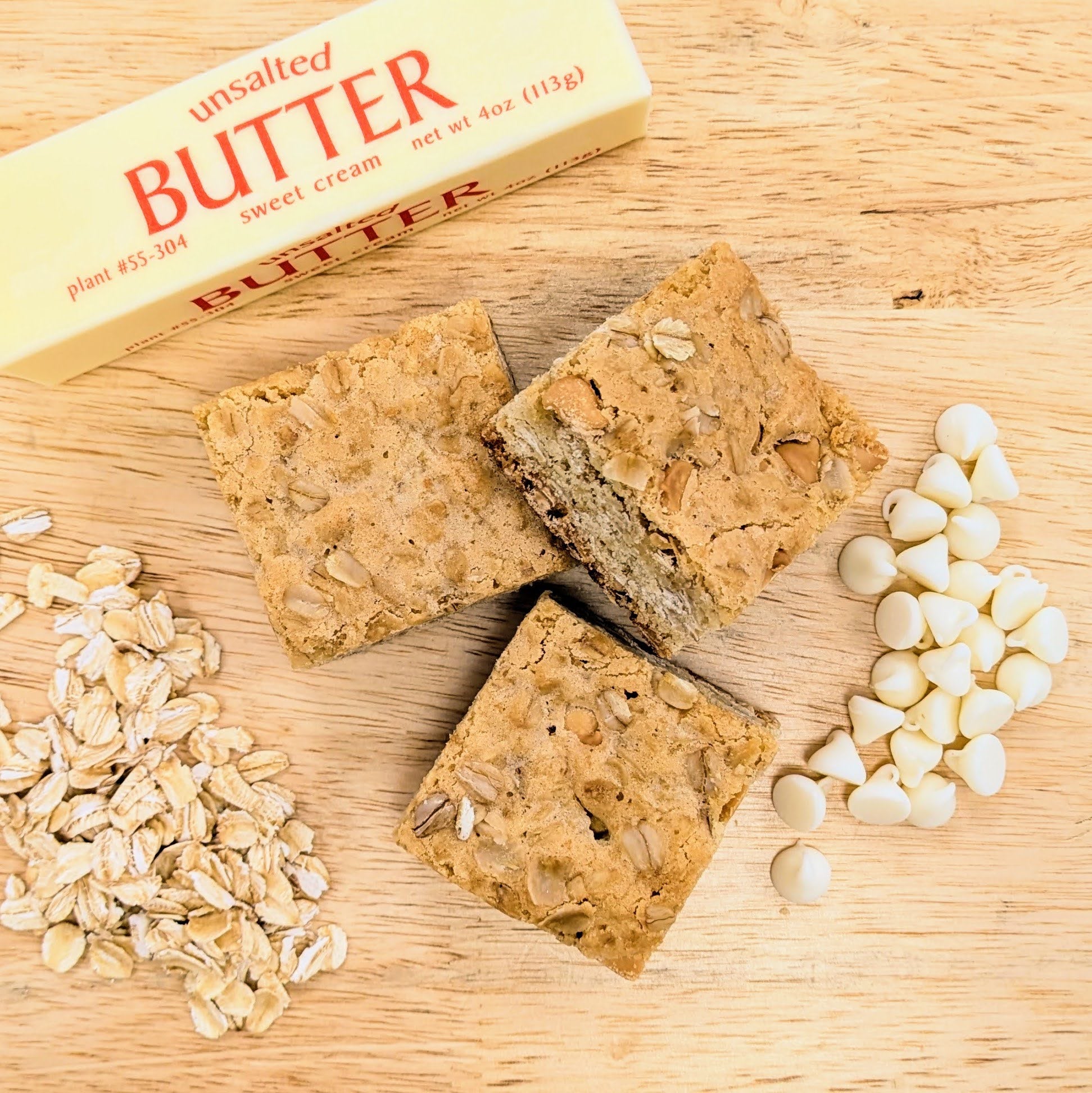 Oatmeal White Chocolate Blondie Top