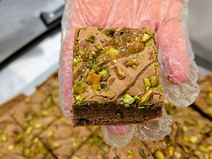Pistachio Caramel Brownie