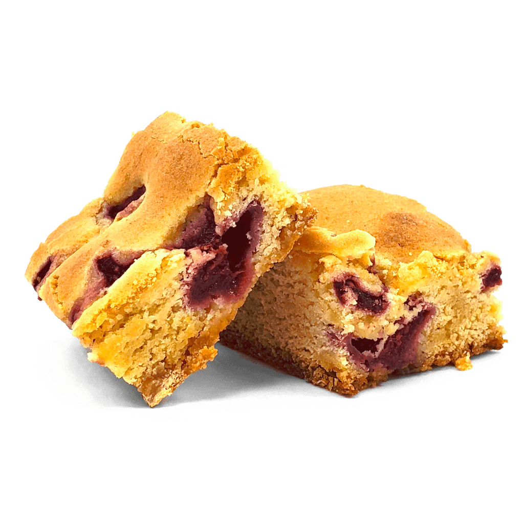 Raspberry & White Chocolate Blondie