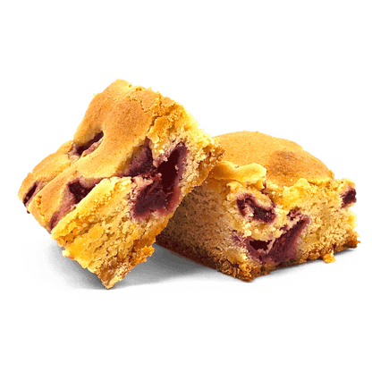 Raspberry & White Chocolate Blondie