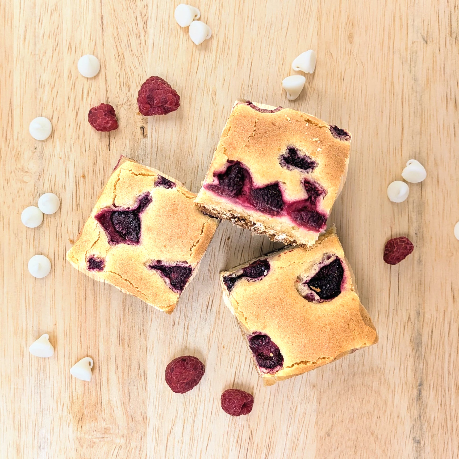 Raspberry White Chocolate Blondie Top