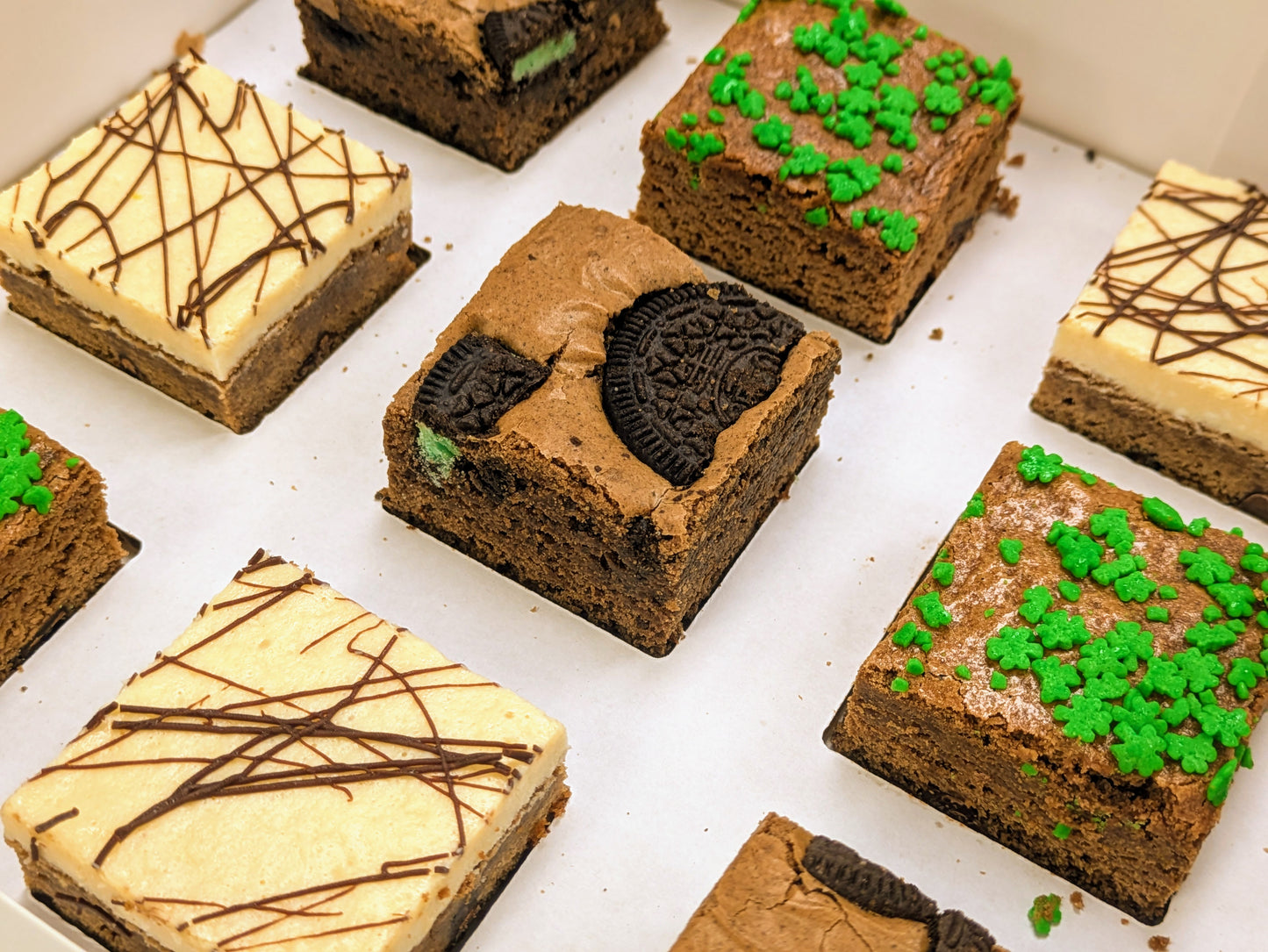 Shamrock Sprinkles Brownie in St. Patrick's mix Box