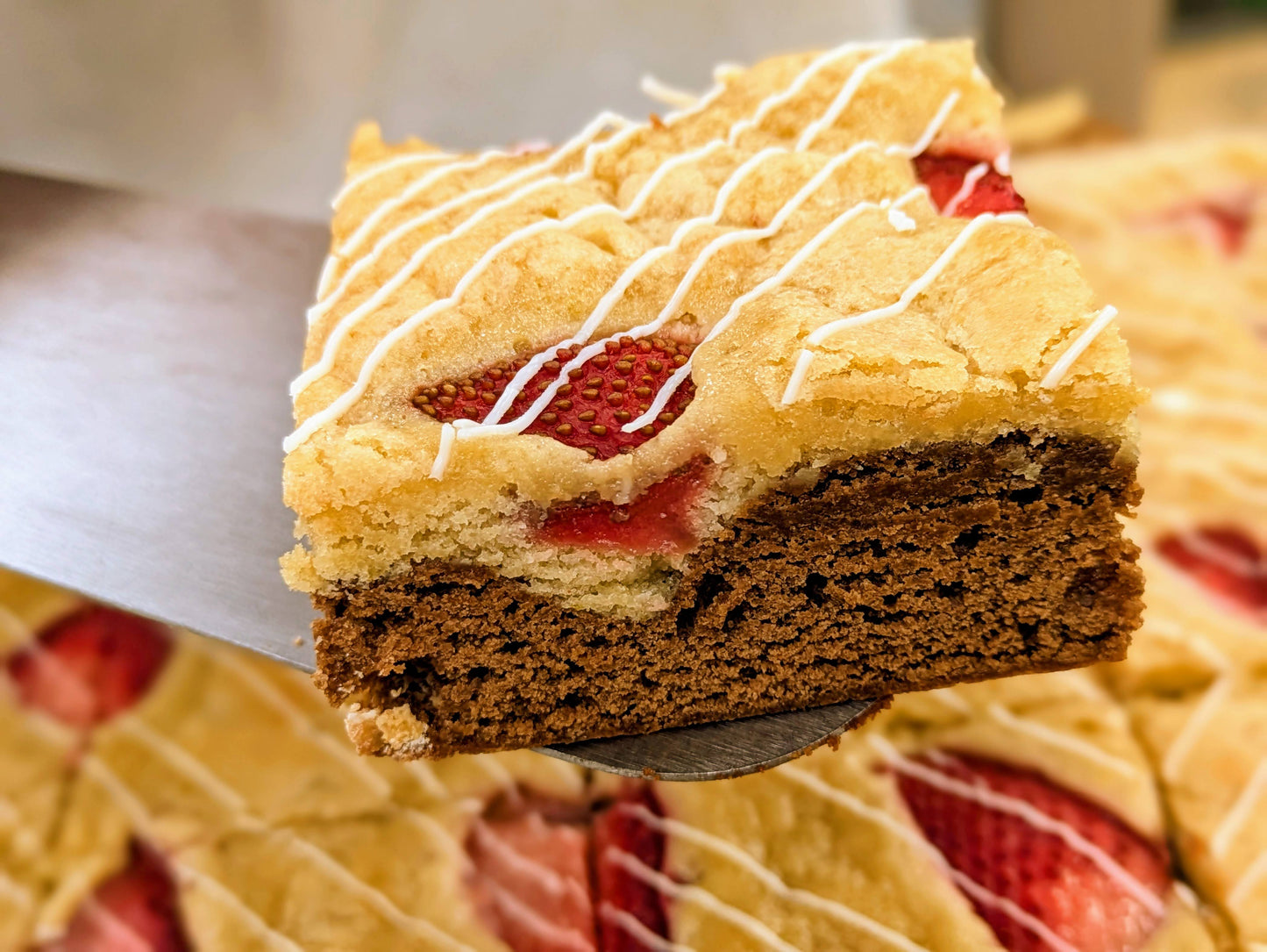 Strawberry White Chocolate Brookie