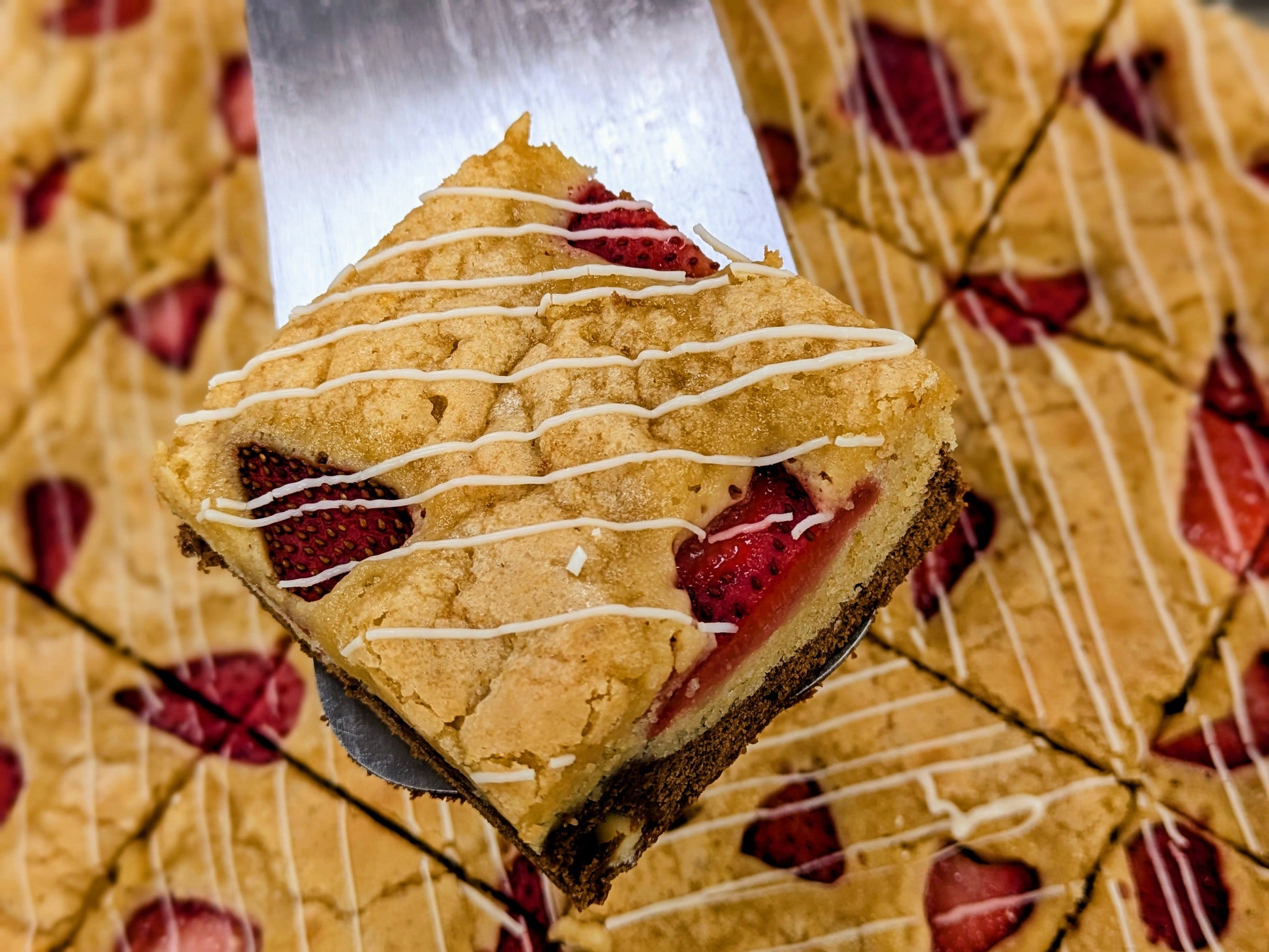 Strawberry White Chocolate Brookie