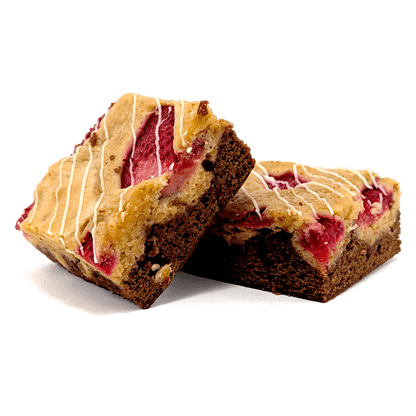 Strawberry White Chocolate Brookie Duo