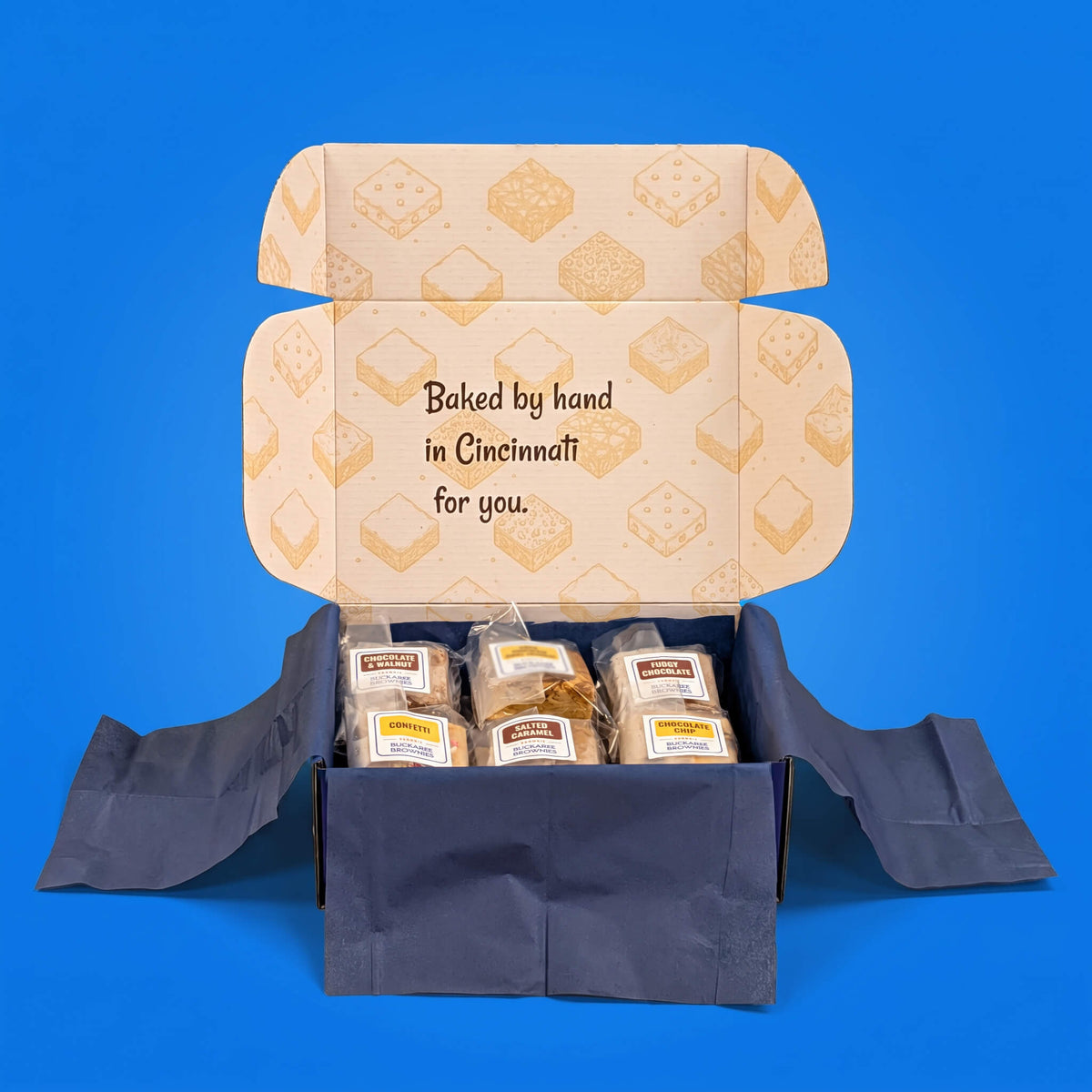 The Buckabee Experience Shipped Box Open Brownies In