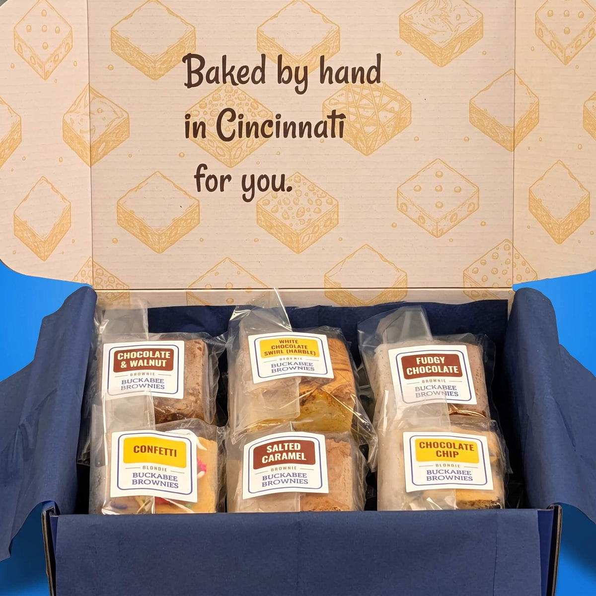 The Buckabee Experience Shipped Box Open Brownies In Closeup