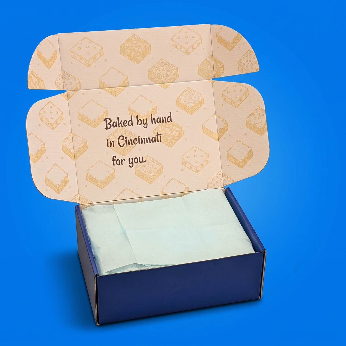 The Build Your Own Shipped Box Open Tissue Closed