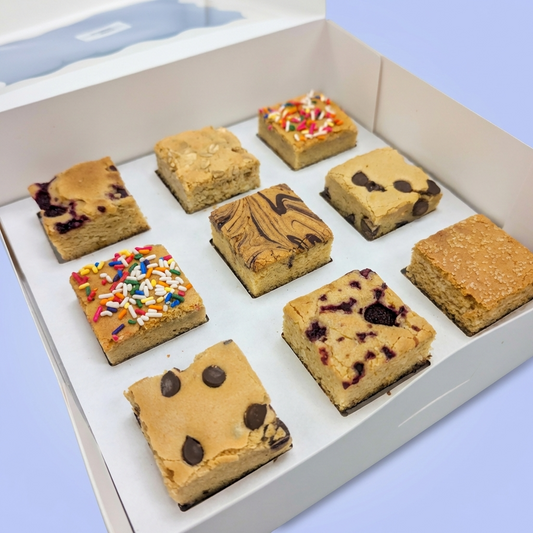 The Buttery Blondies 9 Box side close up