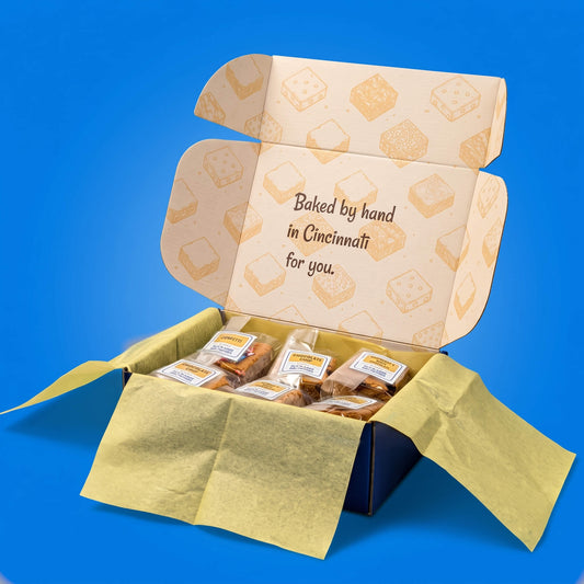 The Buttery Blondies Shipped Box Open Brownies In