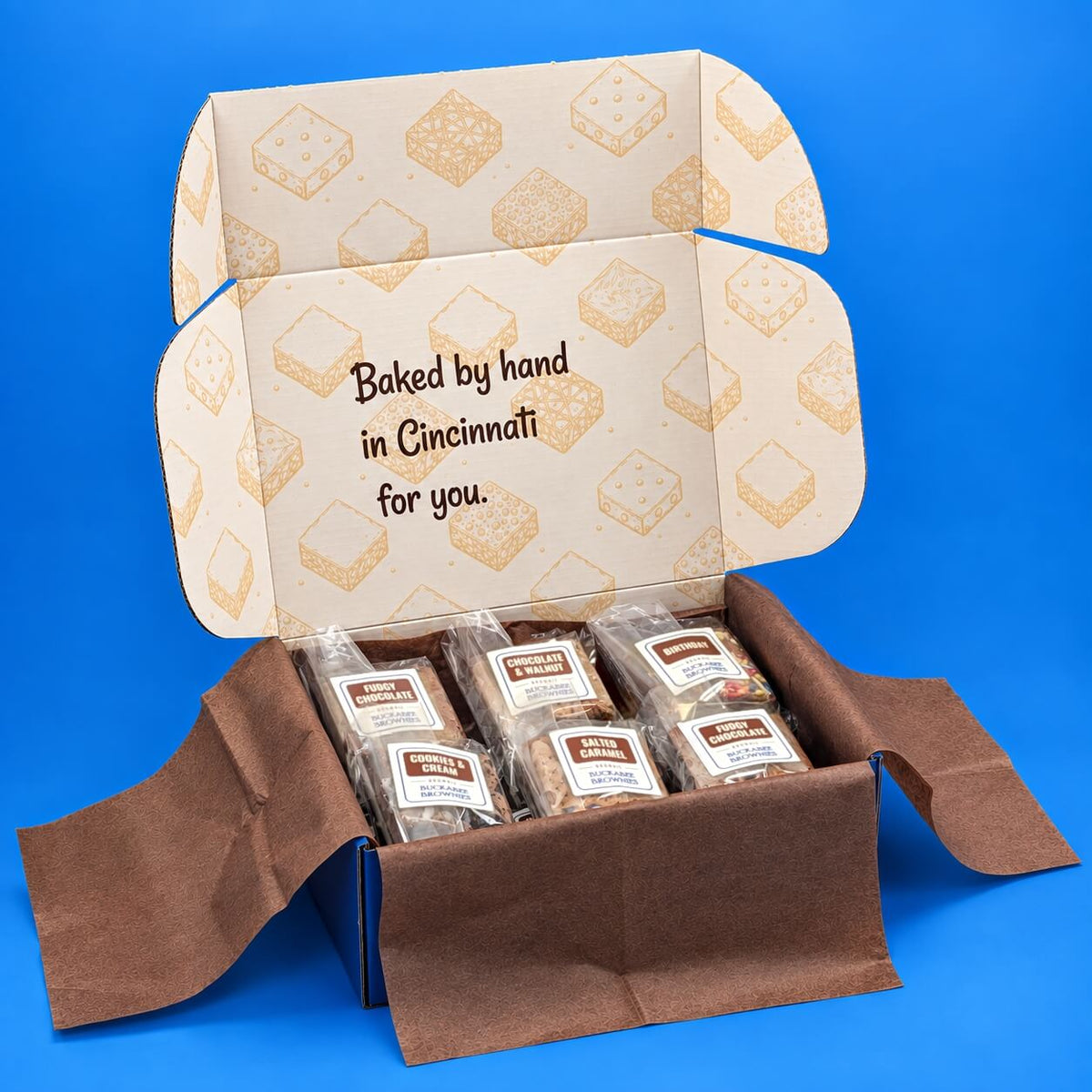 The Ultimate Chocolate Shipped Box Open Brownies In