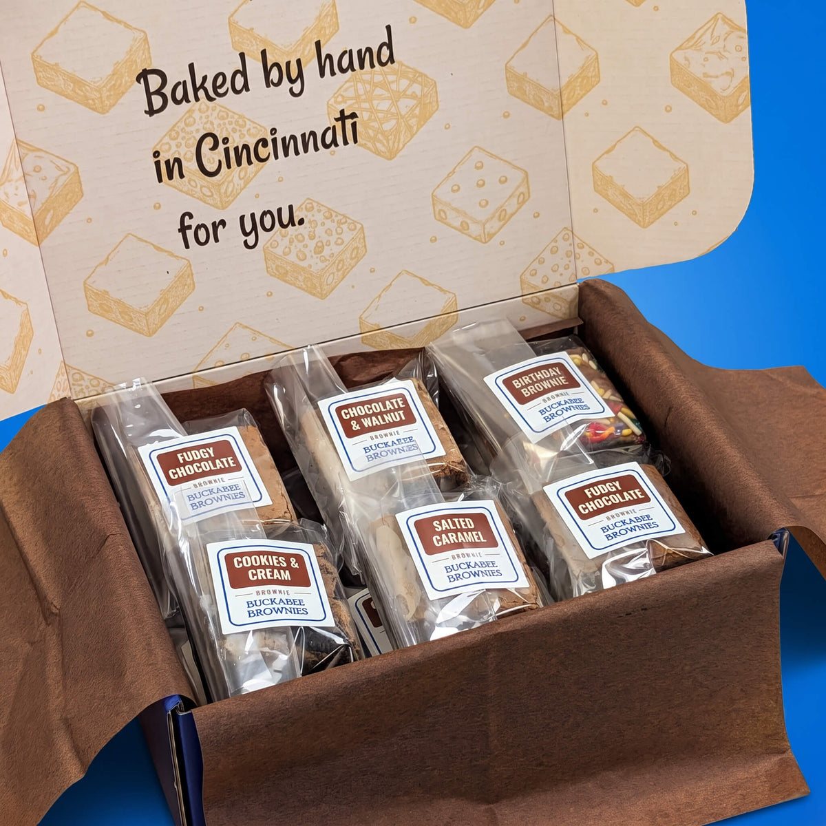 The Ultimate Chocolate Shipped Box Open Brownies In Closeup