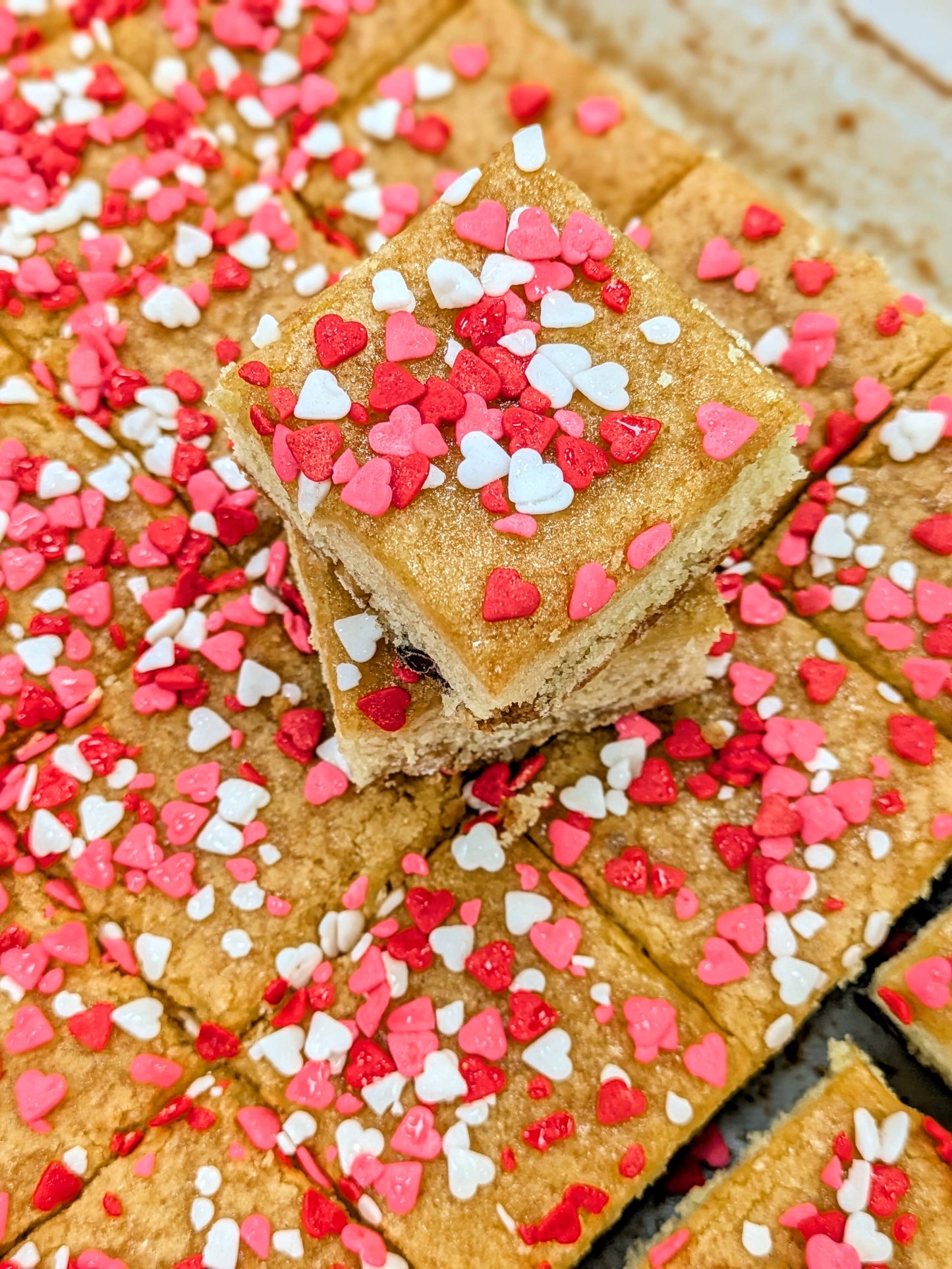 Valentines Sprinkles Blondie
