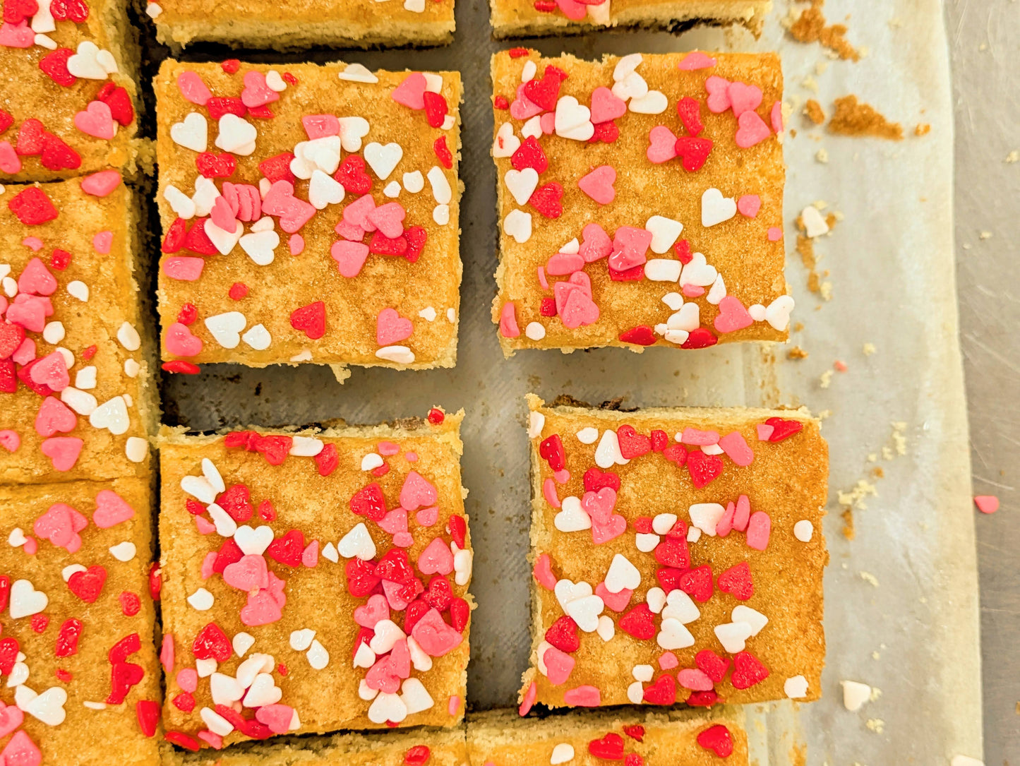 Valentines Sprinkles Blondie