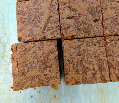 Vegan Fudgy Chocolate Brownie cut in pan