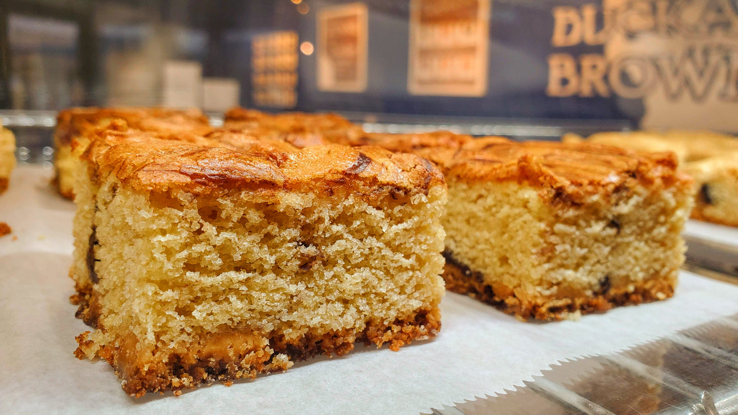 White Chocolate Swirl (Marble) Blondies in display