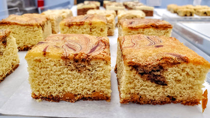 White Chocolate Swirl (Marble) Blondies on tray